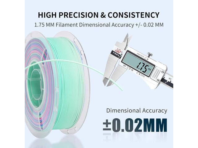 RAMBERY 4 Colors Matte Rainbow PLA 3D Printer Filament Bundle Fast Color Change 3D Printing Filament 1.75mm +/- 0.02mm, 1kg(2.2lb) X4PCS, Matte...