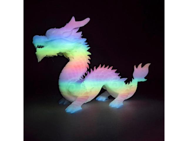 Glow in the Dark Gradient Rainbow 1.75mm PLA Filament, Luminous Rainbow Vibrant Bright 3D Printer Filament, 1kg (2.2lbs) Spool 3D Printing PLA...