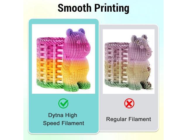 Dynta Silk Rainbow PLA Filament, Gradient 3D Printer Filament 1.75mm, Shiny & Smooth, Beginner-Friendly for DIY,1kg (2.2lbs)