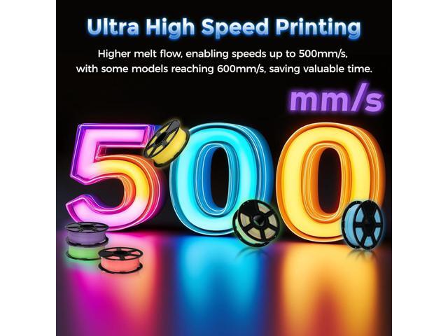 FLASHFORGE Rapid PLA Filament 1.75mm Luminous Melody, 500mm/s High Speed Printing, Glow in The Dark 3D Printer Filament 1kg Spool, Dimensional...