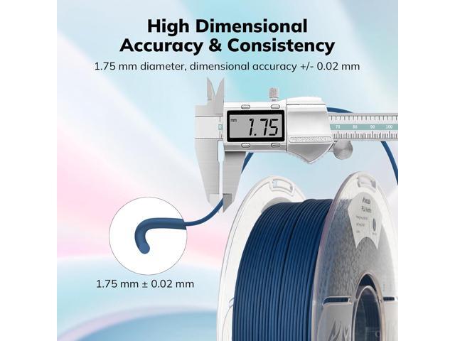 AMOLEN Matte PLA 3D Printer Filament, Navy Blue PLA Filament 1.75mm with Smooth Finish, 3D Printing Filament for Most FDM 3D Printers, Dimensional...