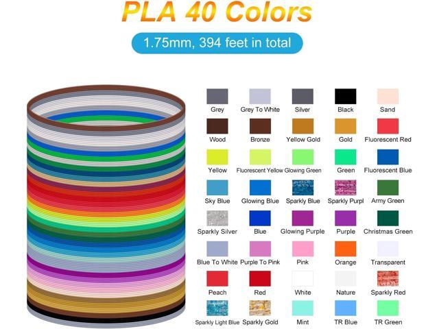 40 Colors PLA 3D Pen Filament Refills Compatible with SCRIB3D MYNT3D PIKA3D 3D Pen Most 1.75mm 3D Prining Pens NOT FIT 3Doodler Start Pen