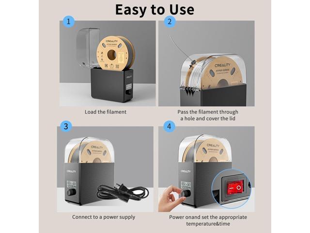 2025 New Creality Official Filament Dryer Box 2.0 with Fans-Christmas Gifts, Upgraded 1KG 3D Printer Material Dehydrator Keep Materials Dry During...