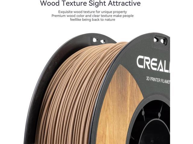Official CREALITY Wood Filament PLA 1.75 mm, Wood 3D Printer Filament, More Than 30% Real Wood, Smooth Silk Texture, Toughness, 1kg(2.2lbs)/Spool...