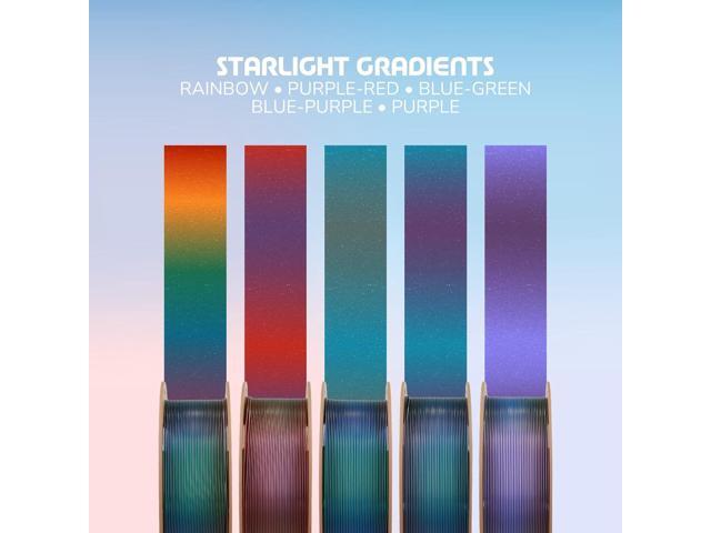 Polymaker Panchroma Gradient Starlight PLA Blue-Green 3D Printing Filament 1.75mm 1KG, Premium Gradient PLA, Easy to Print, AMS Compatible, Perfect...