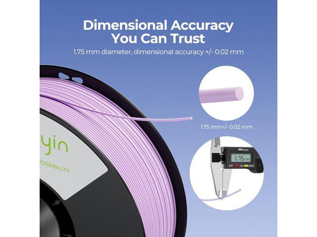 PLA Filament 1.75mm 2KG, Black & White 3D Printer Filament 2 Pack 1kg Spool, Neatly Wound, ±0.02mm Accuracy, Strong Adhesion, High-Speed Printing,...