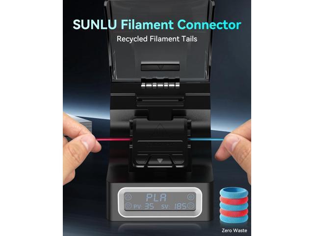 SUNLU Official Filament Connector, Fast Heating Filament Splicer for 3D Printer Filament 1.75mm, Up to 240°C, Compatible with PLA PETG TPU ABS PA...