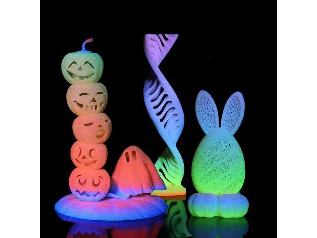 LOVOON 3D Printer Filament Luminous Glow Rainbow PLA,Magic irradiative 3D PLA Filament 1.75mm, for Halloween and Christmas Decorations,...