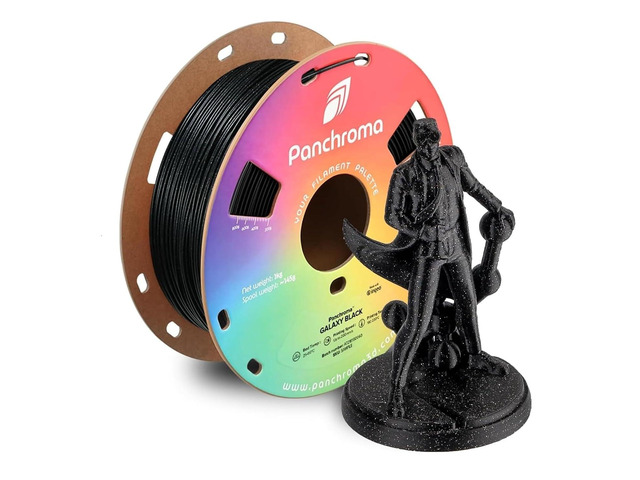 Polymaker Panchroma Galaxy PLA Filament 1.75mm, Galaxy Black 3D Printer PLA Filament 1kg - Twinkling 3D Printing Filament, Dimensional Accuracy +/-...