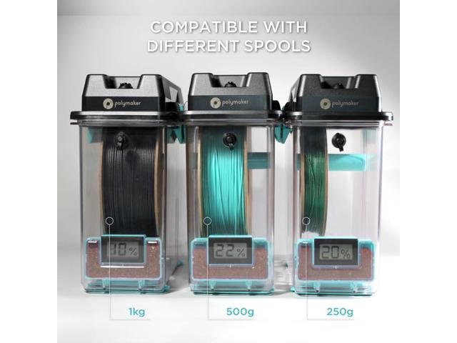 Polymaker 3D Printing Filament Storage Box - PolyDryer Box for Continuous Filament Sealing and Protection, 3D Printer Filament Holder Compatible...
