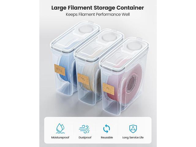 YOOPAI Filament Storage Box - 4 Pack Filaments Container for 3D Printing Filaments Sealing and Protection - Portable Filament Storage with...