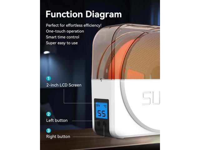 SUNLU Official Filament Dryer S1 Plus, Built-in Circulation Fan, 3D Printer Filament Drying Box and Storage Box fo PLA PETG ABS Filament 1.75 2.85...