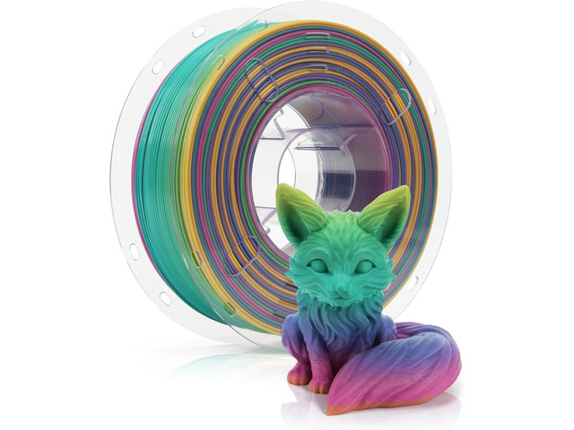 Rapid PLA Filament 1.75mm,Rainbow Candy High Speed 3D Printing Filament for Max 500mm/s,Hyperfast Color Changing, High Fludity,Dimensional Accuracy...