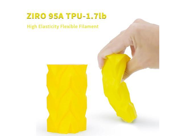 ZIRO TPU Filament 1.75mm, Flexible Soft TPU 3D Printer Filament, Shore 95A Hardness 3D Printing Material, Bright Pure Color, 0.8KG Spool, Fit Most...
