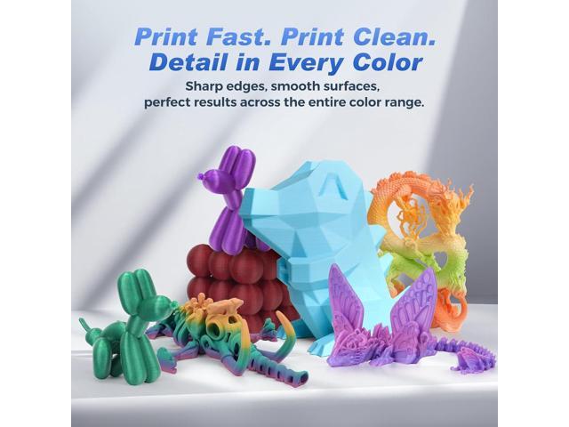FLASHFORGE Rapid PLA 1.75mm Rainbow Candy, 500mm/s High Speed Printing, 3D Printer Filament 1kg Spool, Dimensional Accuracy +/- 0.02mm, Enjoy...