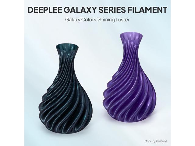DEEPLEE Galaxy PLA 3D Printer Filament 1.75mm 2kg, Sparkle Black Glitter PLA, Dimensional Accuracy +/-0.02mm, Colorful Twinkling Shiny 3D Printing...