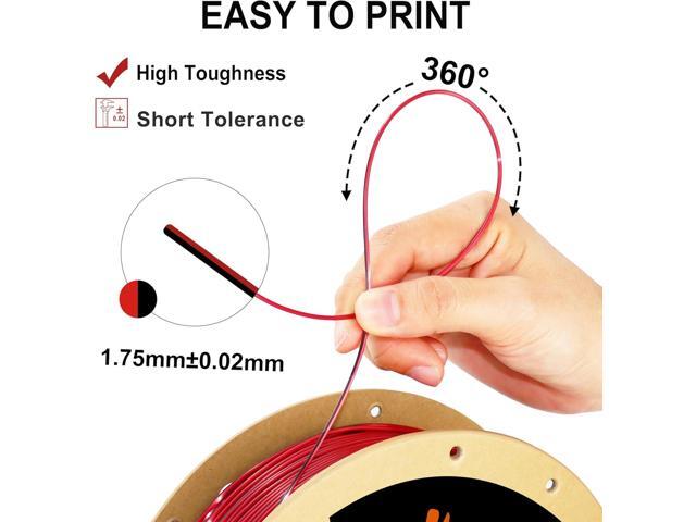 LOVOON PLA 3D Printer Filament Silk Bundle 2KG, PLA Filament 1.75mm Shiny Dual Color Change by Angle, 3D Printing Filament Bundle of Silk...