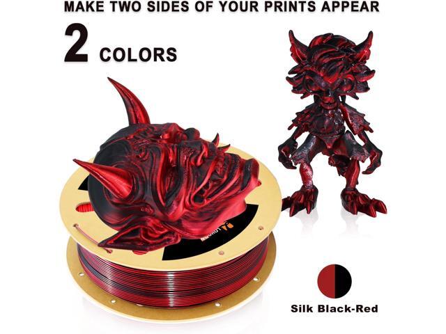 LOVOON PLA 3D Printer Filament Silk Bundle 2KG, PLA Filament 1.75mm Shiny Dual Color Change by Angle, 3D Printing Filament Bundle of Silk...