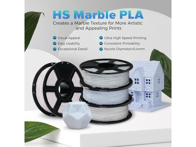 FLASHFORGE Rapid PLA Filament 1.75mm Marble Red, Max 500mm/s High Speed Printing, 3D Printer Filament 1kg Spool, Dimensional Accuracy +/- 0.02mm,...