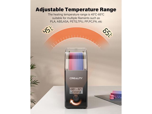 2026 New Official CREALITY Filament Dryer Box Pro 2.0 with Fans, Upgraded 360° Hot-air Circulates Heating, 1KG 3D Printer Filament Dehydrator Dry...