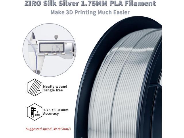 ZIRO Silk PLA Filament Bundle, 4 Packs1.75mm 3D Printing Filament Shiny, Glossy PLA for 3D Printing,1.75mm Metal-Like Surface Rich Color Spool, 1KG...