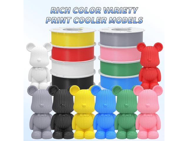 PINBALL PLA 3D Printer Filament 1.75mm Multi-Color Filament 3D Printing PLA Filament Dimensional Accuracy +/- 0.02mm Suitable for Most FDM 3D...
