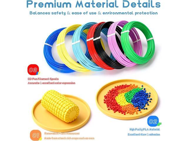 3D Pen Filament Each Color 16.4 Feet 1.75mm PLA 3D Printer Filament Refills 3D Printing Filament Total 492 Feet Strong Toughness for FDM 3D Printer...