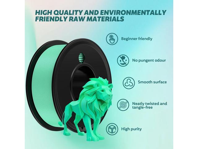 Dollate 3D Printing Filament - 5 Color Printing Filament White Silver Pink Green Yellow 1.75mm Dimensional Accuracy ±0.02mm Filled Filament Spools,...