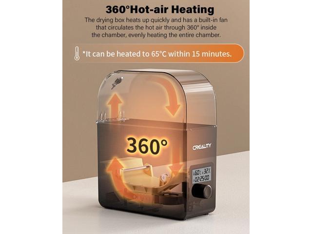 2026 New Official CREALITY Filament Dryer Box Pro 2.0 with Fans, Upgraded 360° Hot-air Circulates Heating, 1KG 3D Printer Filament Dehydrator Dry...