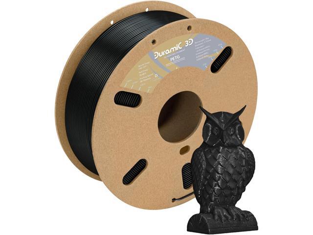 DURAMIC 3D PETG Filament 1.75mm Black, 3D Printing Filament 1kg Spool(2.2lbs), Black Filament 1.75mm Dimensional Accuracy +/- 0.05 mm Non-Tangling...