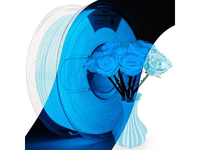 Amolen Glow in The Dark Filament Pla, Silk & Glow Blue 3D Printer Filament 1.75mm Blue, Best with UV Lamps, Dimensional Accuracy +/- 0.02 mm...