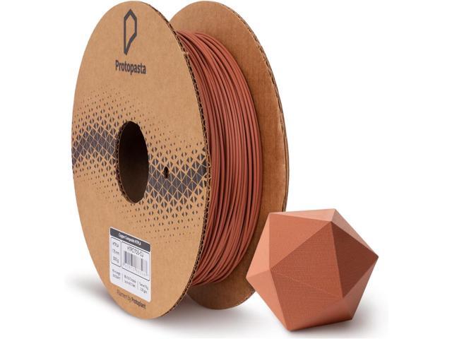 Protopasta Copper Filled PLA 3D Printer Filament ProtoPlant Metal-Filled PLA Plastic Printer Filament with 60% Copper Polish and Patina...