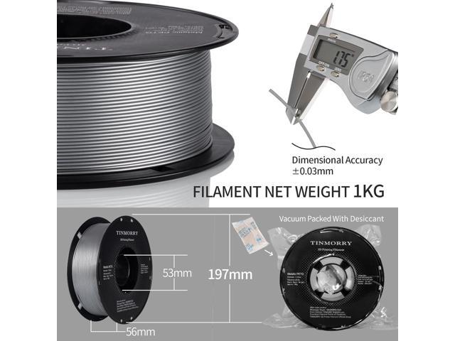 TINMORRY Metallic PETG Filament 1.75mm, Rapid PETG 3D Printer Filament, PETG with a Rapid Flow Rate, Compatible with Bambu Lab FDM 3D Printer, 1KG...
