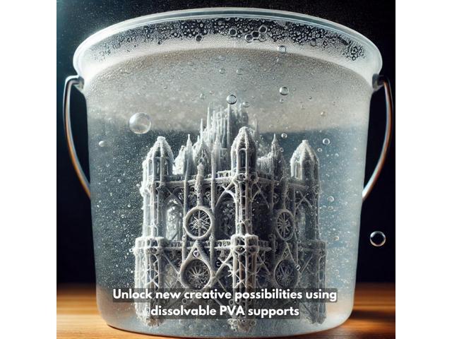 Fused Materials PVA Filament 1.75mm Water-Soluble Support Material for 3D Printing Compatible with Bambu Lab, Polymaker, Overture, and More ...