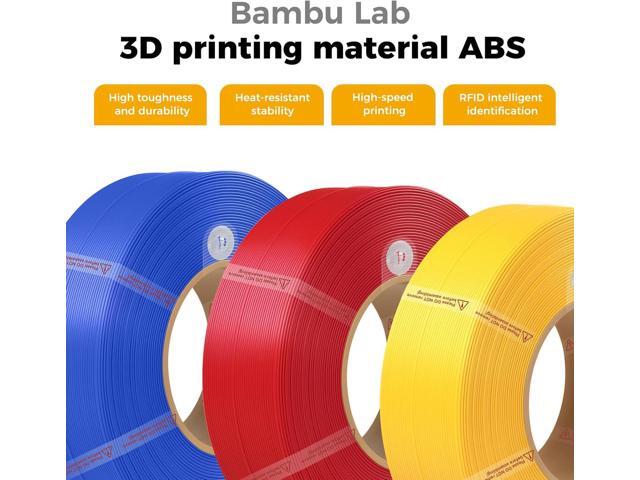 Bamboo Original 1.75MM ABS Refill Filament Good Heat & Freezing Resistance Eco Friendly with RFID for Bambu Lab X1,P1 P2S,H2D AMS 1KG +/- 0.03mm...