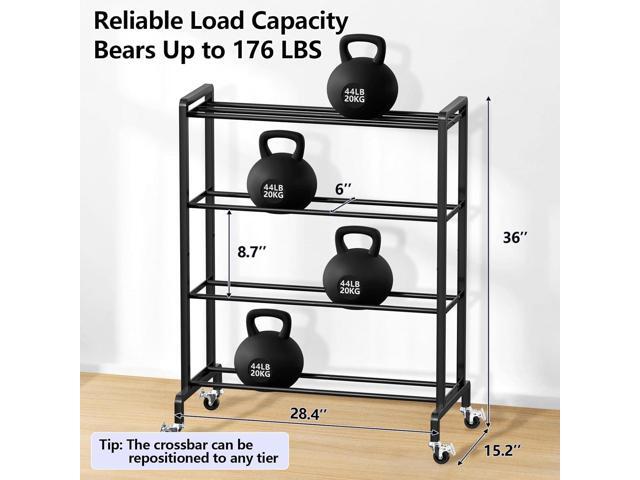 ANASTA 3D Printer Filament Storage Rack, Heavy Duty Filament Rack with Wheels, 4-Tier Metal Filament Holder Rolling Cart for Organization, 50...