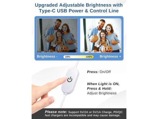 Lithophane LED Backlight Board Kit for BambuLab Sunlu CMYK Monochrome Filament 3D Printed Lithophane, 6500K White Light Kit, Adjustable Brightness,...