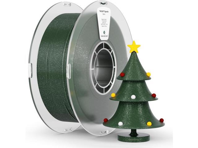 kexcelled Glitter PLA Filament 1.75mm Green,Galaxy PLA 3D Printer Filament 1kg(2.2lbs),Sparkle Twinkling Surface Dimensional Accuracy +/-.