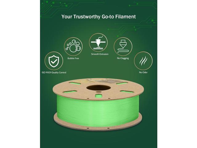 DURAMIC 3D PLA Filament 1.75mm 1kg Spool, Jam-Free High Stifness 3D Printing Filament with Cardboard Spool, No-Tangling No-Clogging Dimensional...