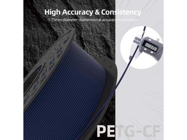 Carbon Fiber PETG Filament 1.75mm 1kg Blue - High Precision (±0.02mm) & High-Strength PETG-CF Filament, einforced Strength Lightweight - Easy Print...