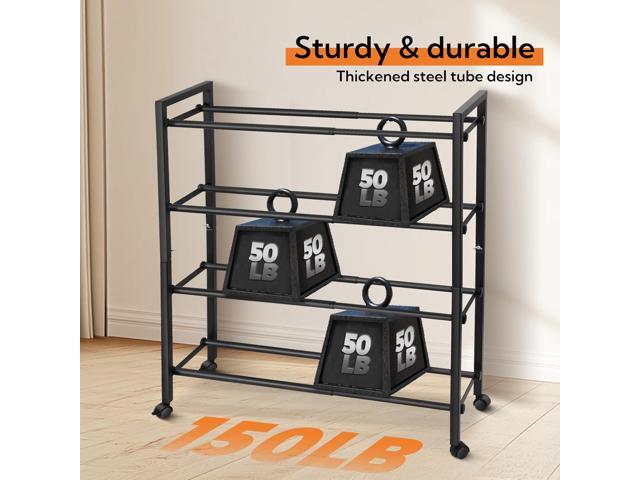 3D Printer Filament Storage Rack - Rolling Filament Spool Holder Shelf with Wheels, Heavy Duty Metal Cart for PLA/ABS/TPU/Nylon, Filaments...