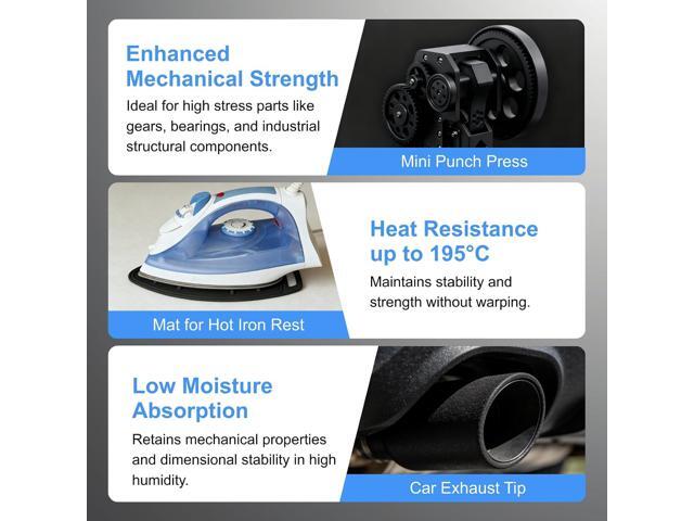 Nylon Carbon Fiber Filament 1.75mm, PAHT-CF Filament, High Temprature Resistant & Low Moisture Absorption for Engineering Parts, 500g,Black,...