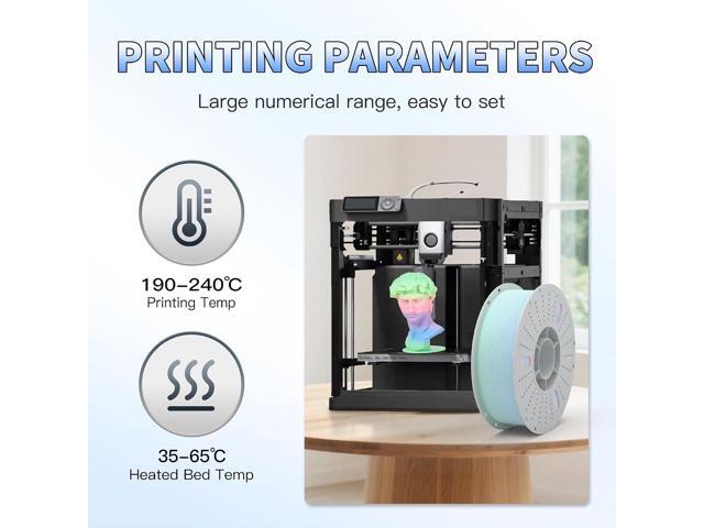 PINBALL Matte Rainbow PLA 3D Printer Filament 1.75mm Multi-Color Changing Filament 3D Printing PLA Filament Dimensional Accuracy +/- 0.02mm 8 KG...