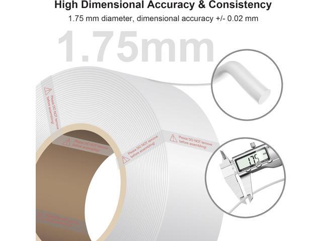Standard PLA Refilament 1.75mm, 1kg 3D Printer Refill for Reusable Spools(2.2lbs), Dimensional Accuracy +/- 0.02mm, Fit Most FDM Printer (Blue, 1000g)