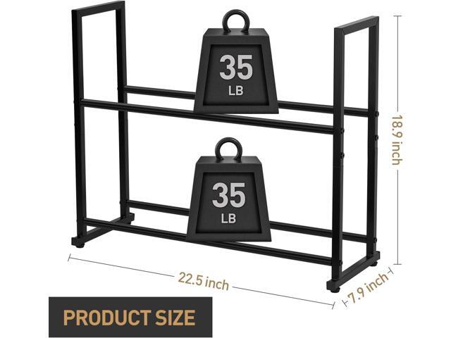 ikkle 3D Printer Filament Storage Rack - Tabletop Heavy Duty Filament Spool Holder Stand, 2 Tier Metal Shelf Organizer for PLA, ABS, TPU, Nylon -...