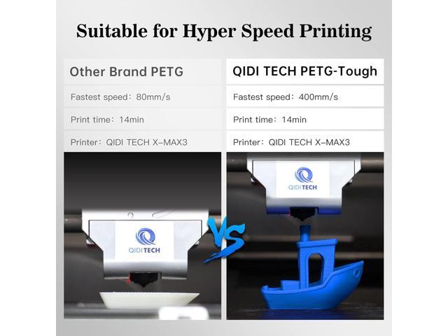 R QIDI TECHNOLOGY PETG-Tough 3D Printer Filament, Toughness PETG Filament 1.75mm, 3D Printing Filament 1kg Spool(2.2lbs), Suitable for Hyper Speed...