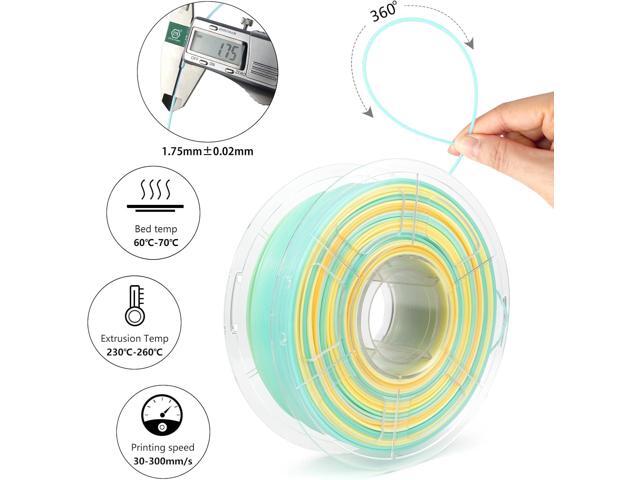 3D Printer PETG Filament Translucent 1.75mm High Light Transmittance 3D Printing Filament,Print speed 30-600mm/s PETG Filament,Neatly Wound Ocean...