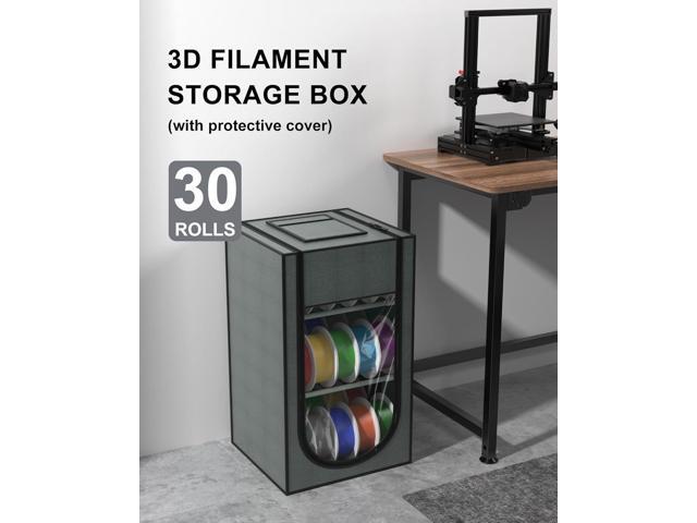 3D Printer Filament Storage Box, 30-Roll 3D Printer Filament Storage, Hard Fiber and Oxford Cloth Material, Water-Proof and dust-Proof for...