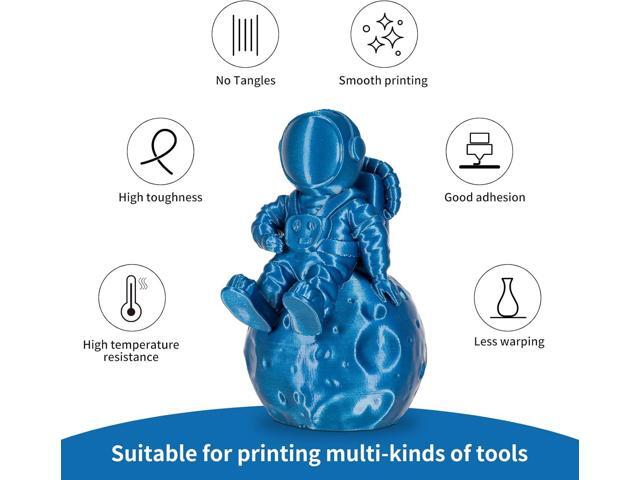 TRONXY PETG 3D Printer Filament Blue, 1.75 mm Filament with Metallic Gloss, Dimensional Accuracy +/- 0.03 mm, 1kg(2.2lbs) Spool PETG Filament, Blue