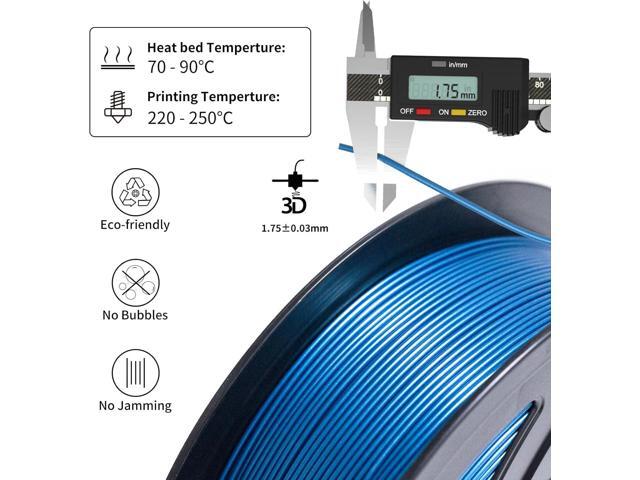 TRONXY PETG 3D Printer Filament Blue, 1.75 mm Filament with Metallic Gloss, Dimensional Accuracy +/- 0.03 mm, 1kg(2.2lbs) Spool PETG Filament, Blue